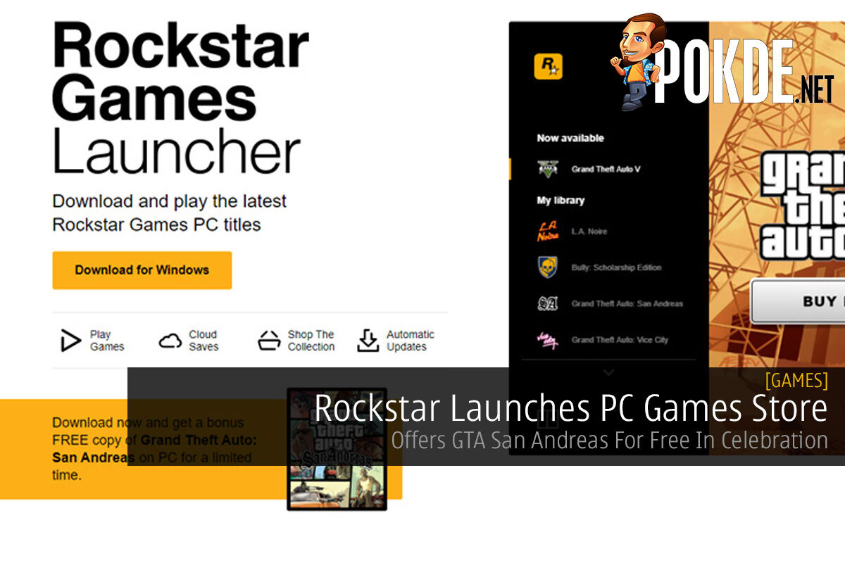 Rockstar Launches PC Games Store — Offers GTA San Andreas For Free In  Celebration – Pokde.Net