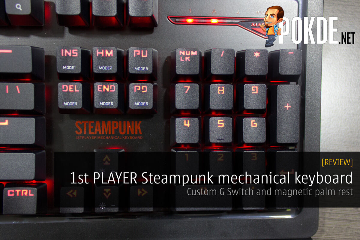 1st PLAYER Steampunk mechanical keyboard review 43