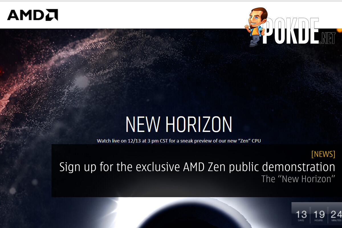 Sign up for the exclusive AMD Zen public demonstration — The “New Horizon” 29
