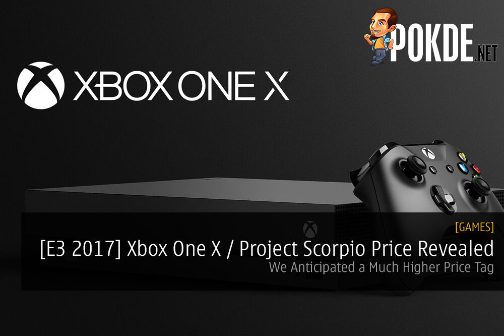 xbox one x official price tag project scorpio microsoft