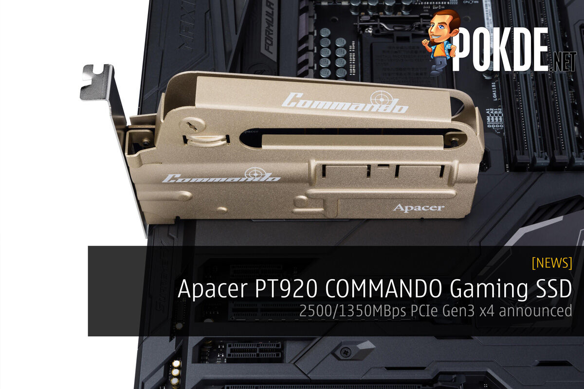 Apacer PT920 COMMANDO Gaming SSD; 2500/1350MBps PCIe Gen3 x4 announced 36