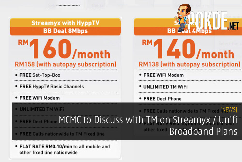 MCMC to Discuss with TM on Streamyx / Unifi Broadband Plans
