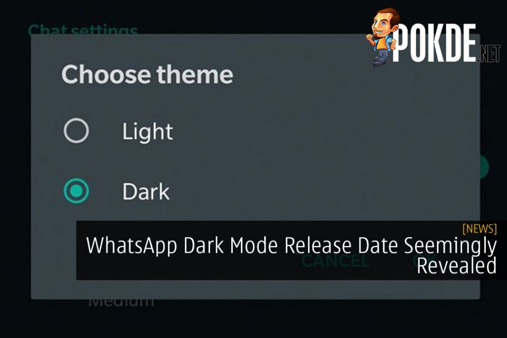 WhatsApp Dark Mode Release Date Seemingly Revealed