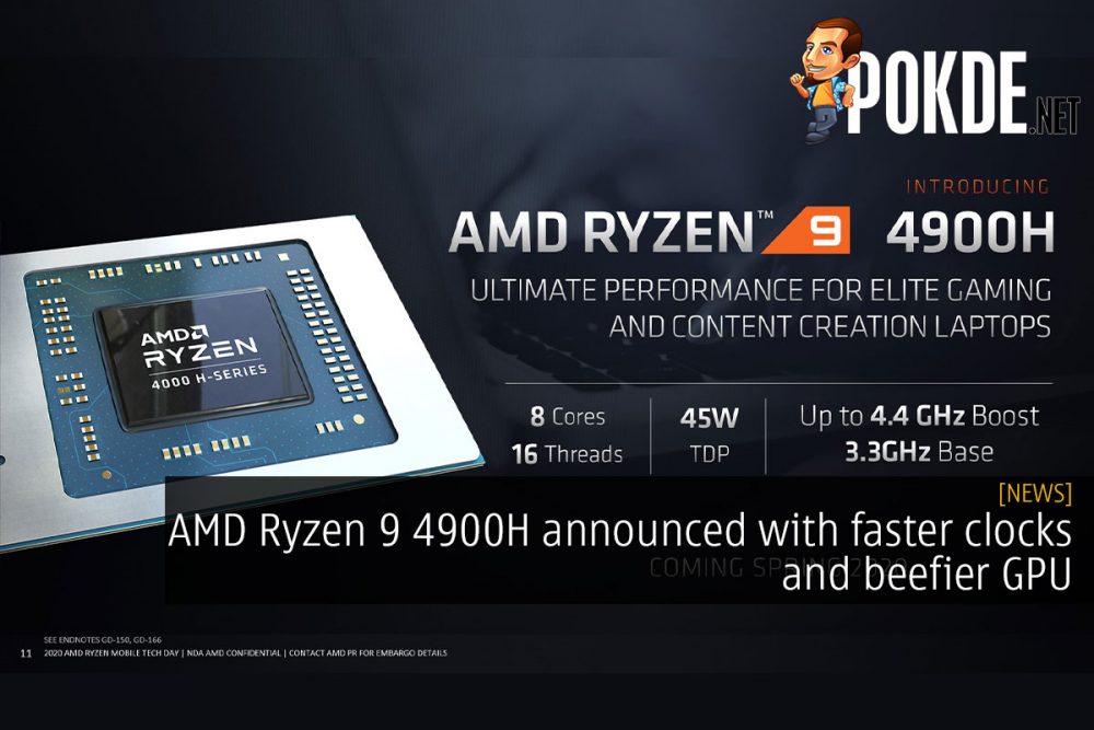 AMD Ryzen 9 4900H Announced With Faster Clocks And Beefier GPU