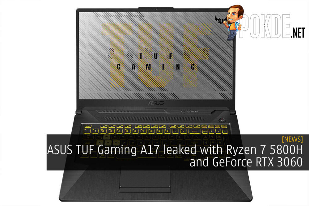 asus tuf gaming a17 amd ryzen 7 4800h rtx 3060 cover