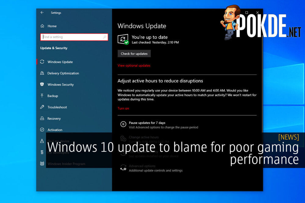 Windows 10 update to blame for poor gaming performance 26