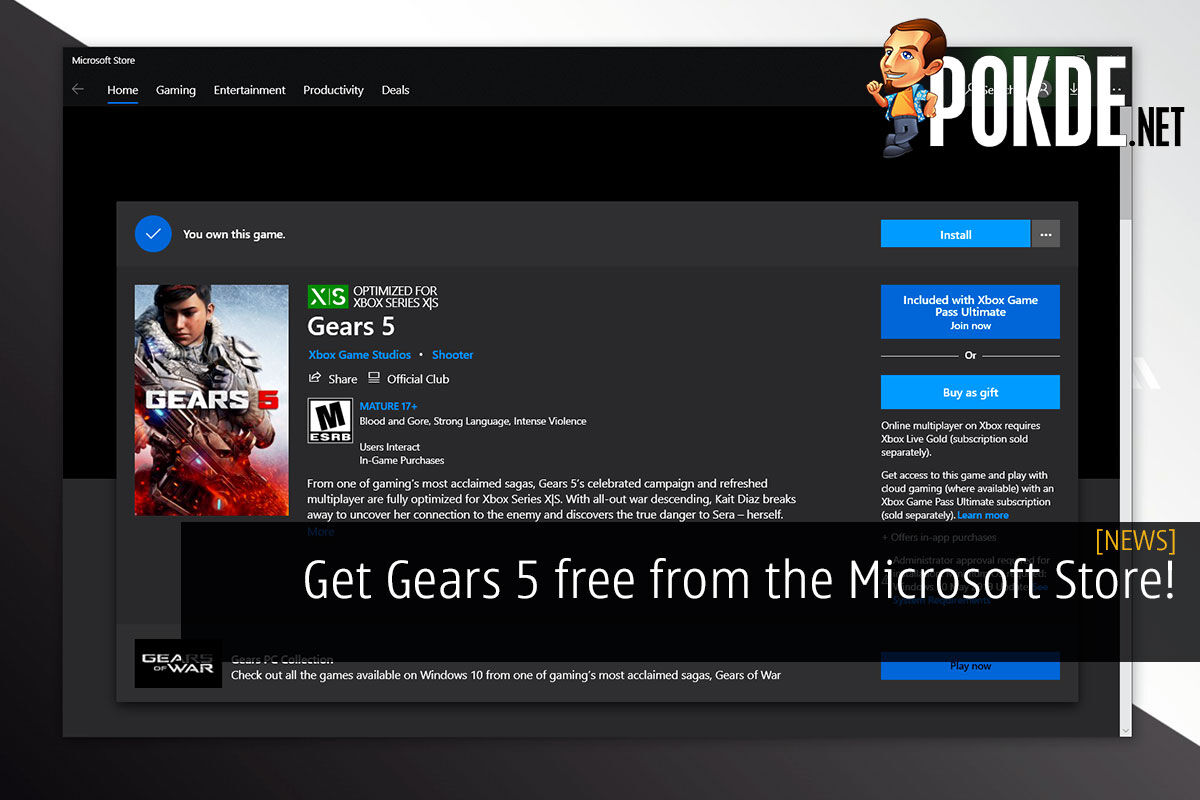 Gears 5 is free-to-play on Steam and the Microsoft Store until Sunday