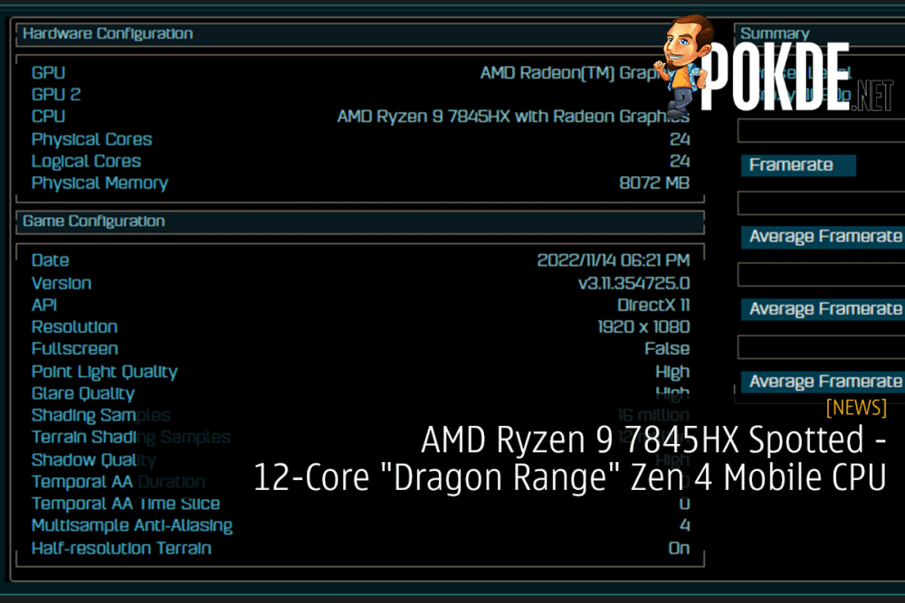 AMD Ryzen 9 7845HX Spotted - 12-Core "Dragon Range" Zen 4 Mobile CPU 26