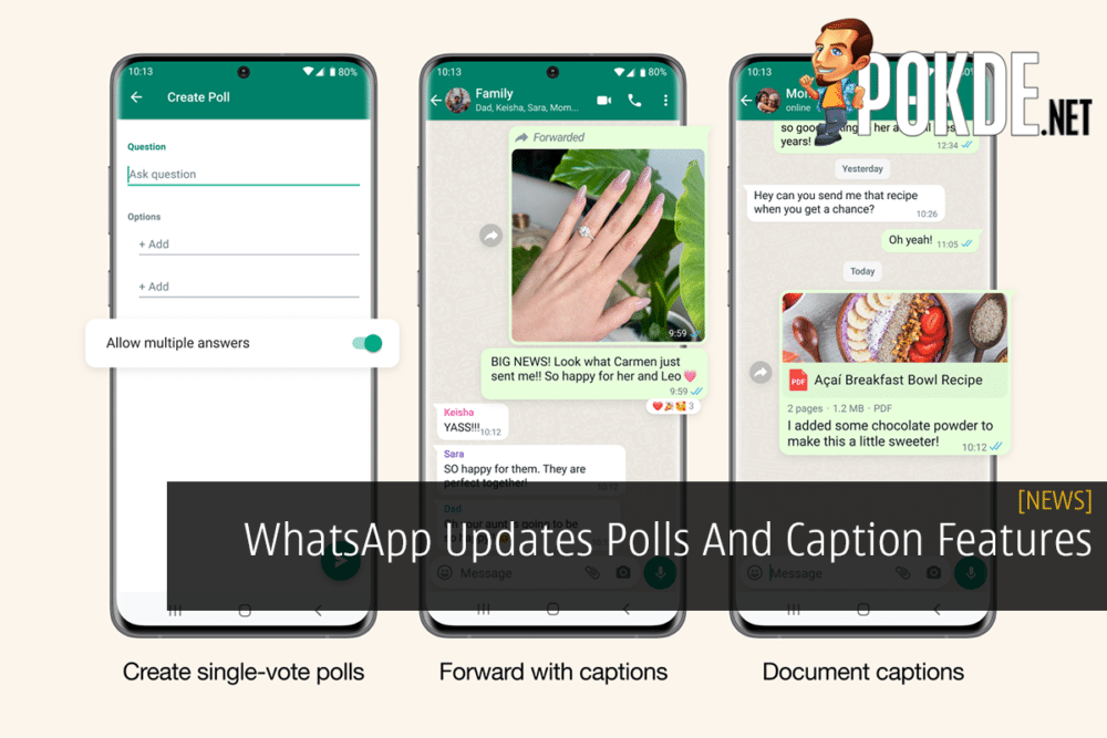 WhatsApp Updates Polls And Caption Features 30