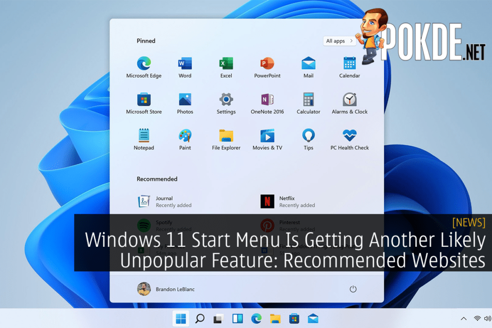 Windows 11 Start Menu Is Getting Another Likely Unpopular Feature: Recommended Websites 27